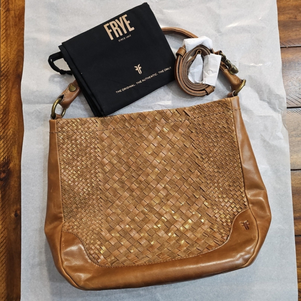 Frye Melissa Metallic Hobo Bag